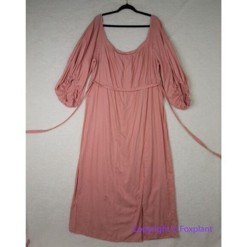 Eloquii off the shoulder maxi dress with slit, half sleeve,‎ women plus size 24